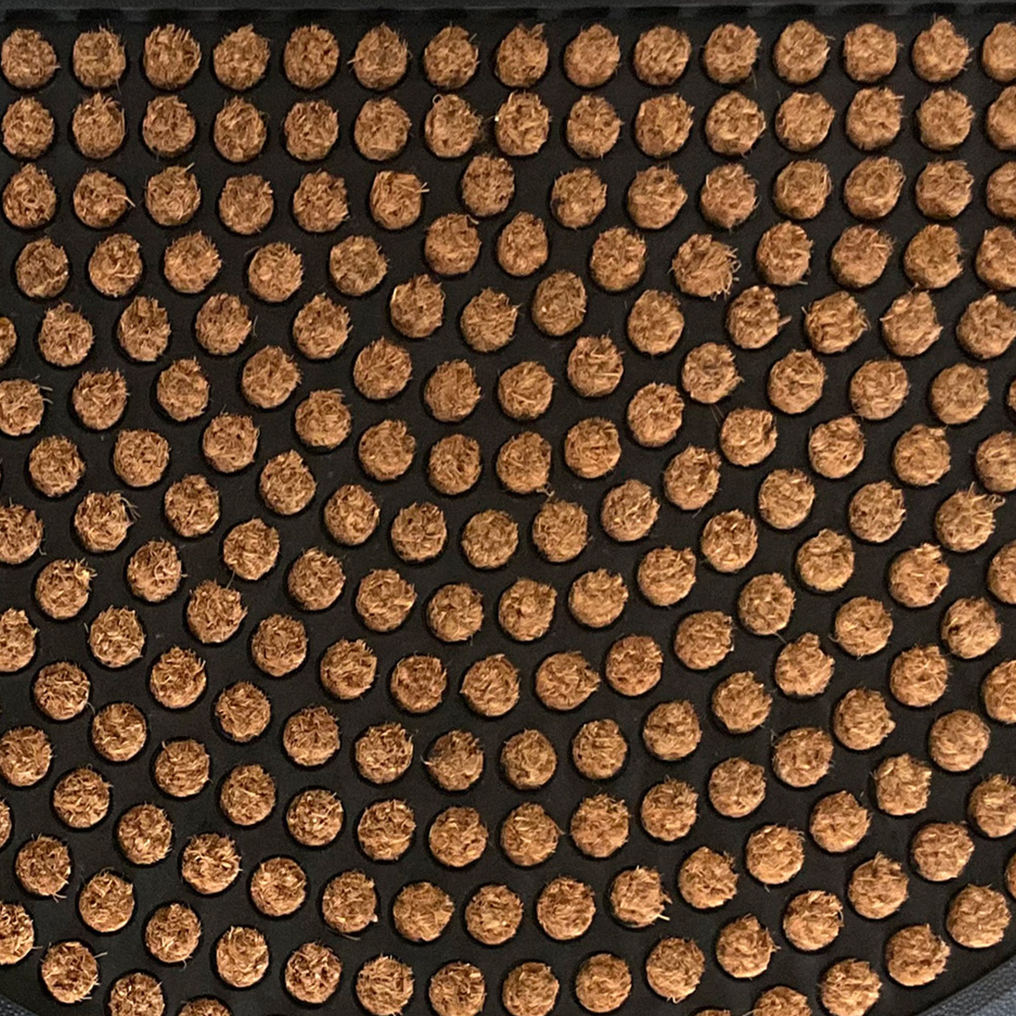 Neutral Half moon Door mat, 45cm x 75cm
