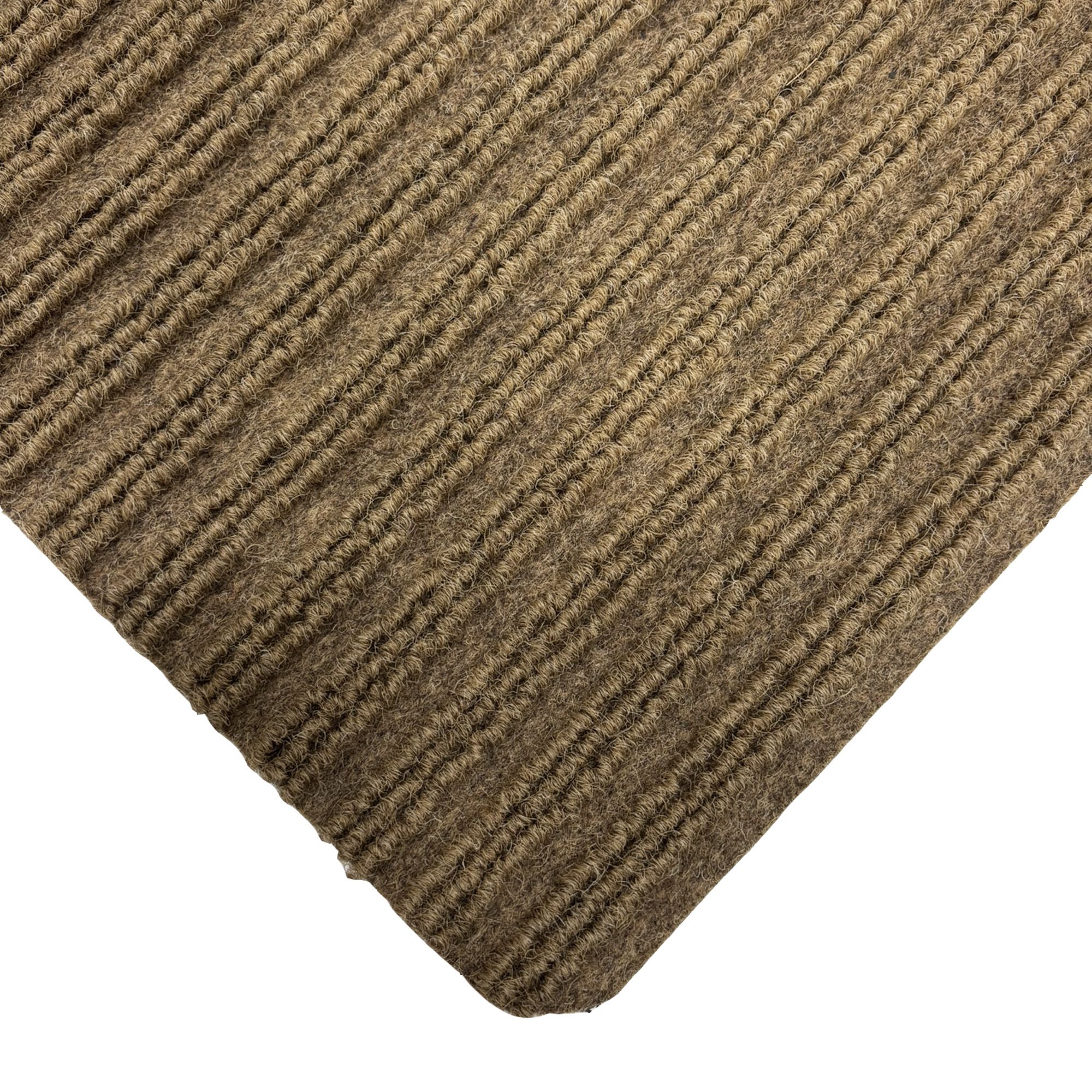 Neutral Stiped Rectangular Door mat, 66cm x 80cm