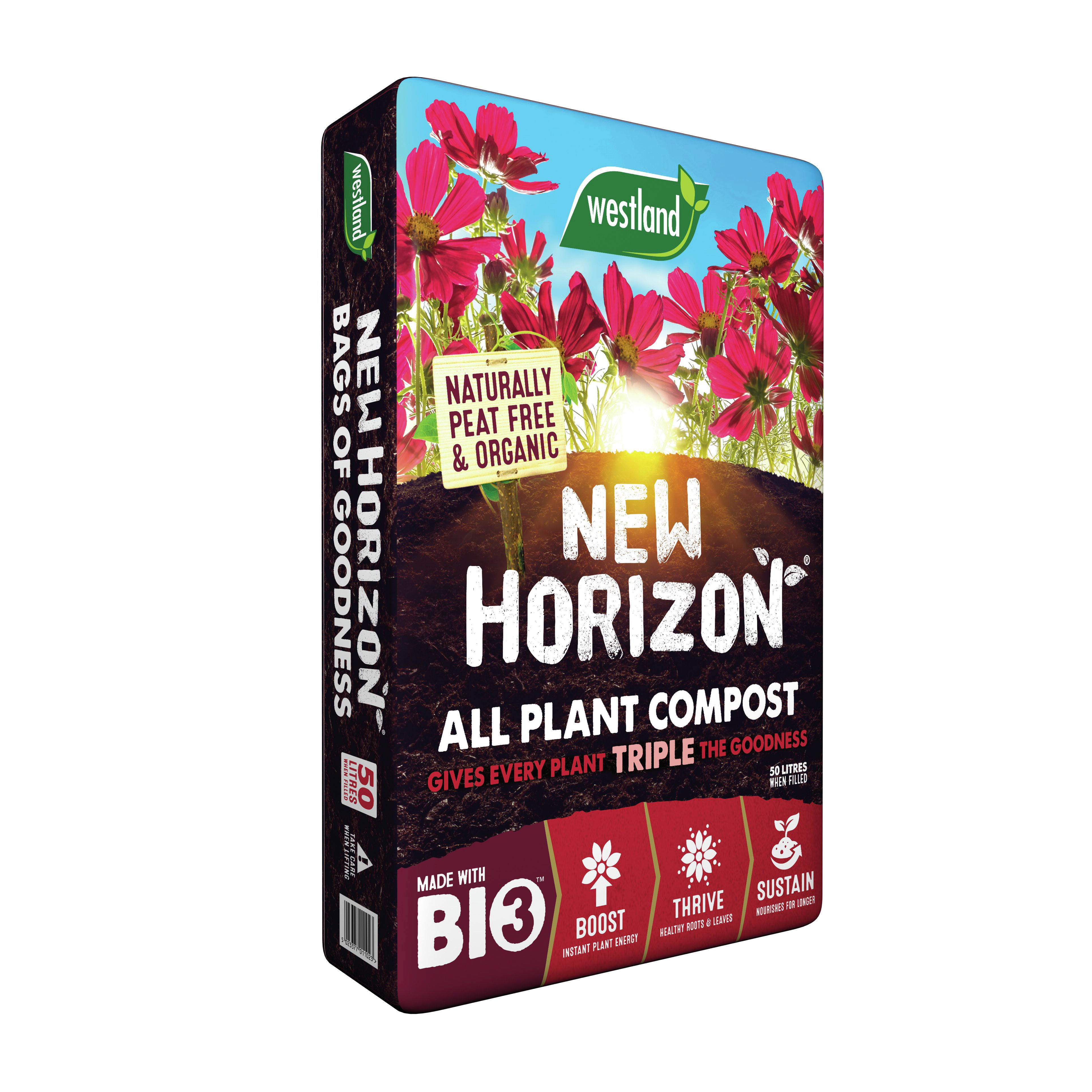 New Horizon All plant Peat-free Multi-purpose Compost 50L