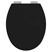 New York Black Sta-tite bottom fix Soft close Toilet seat