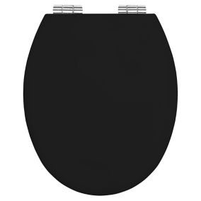 New York Black Sta-tite bottom fix Soft close Toilet seat
