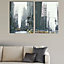 New York taxis city scape Mono Canvas art, Set of 4 (H)65cm x (W)48cm