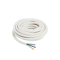 Nexans 3093Y White 3 core Multi-core cable 0.75mm² x 5m