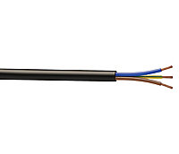 Nexans 3183P Black 3 core Multi-core cable 0.75mm² x 10m