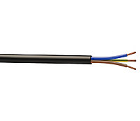Nexans 3183P Black 3 core Multi-core cable 1.5mm² x 25m