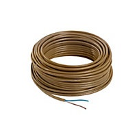 Nexans Brown 2-core Cable 0.75mm² x 25m