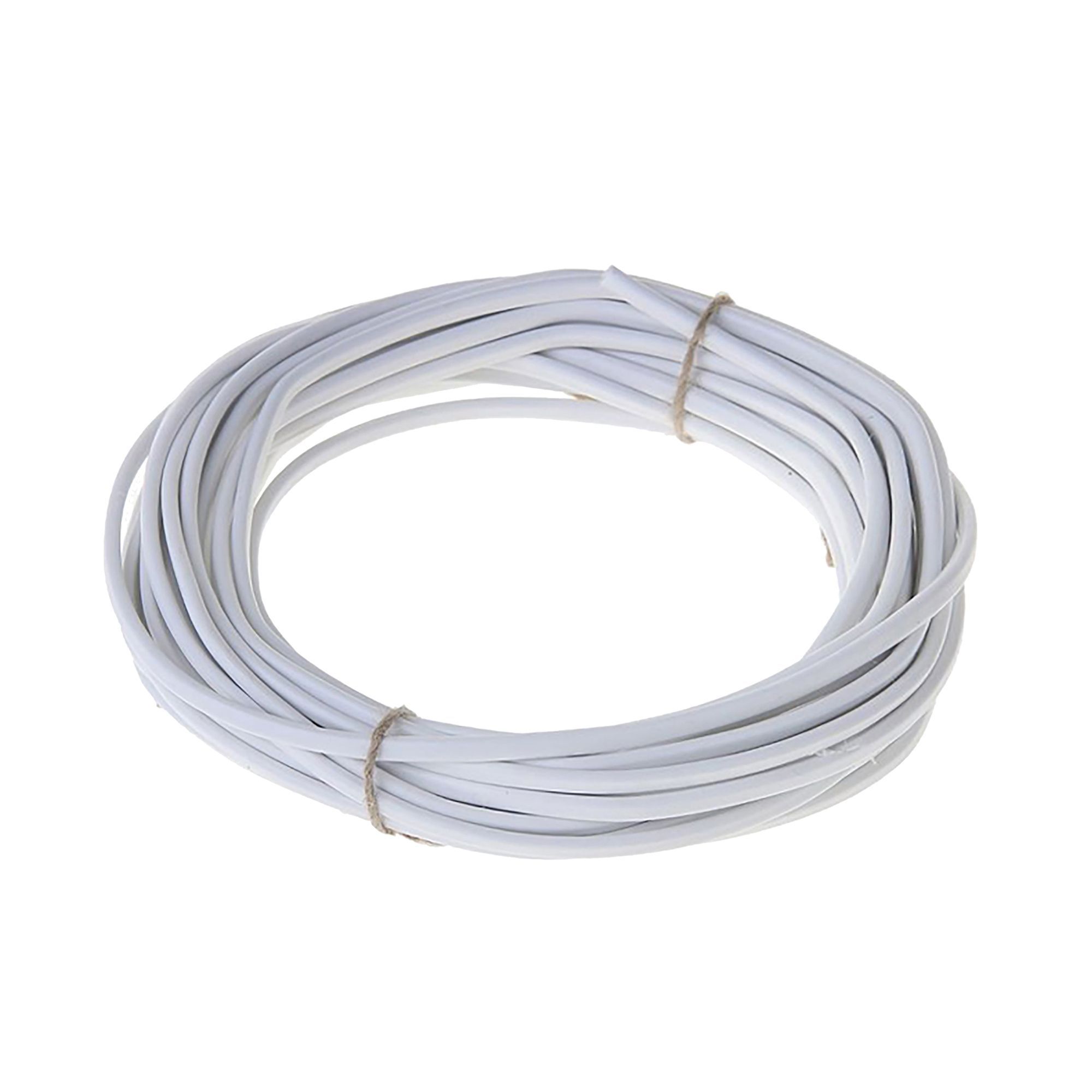 Nexans White 2-core Flexible Cable 0.75mm² x 5m