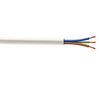 Nexans White 3-core Cable 2.5mm² x 10m