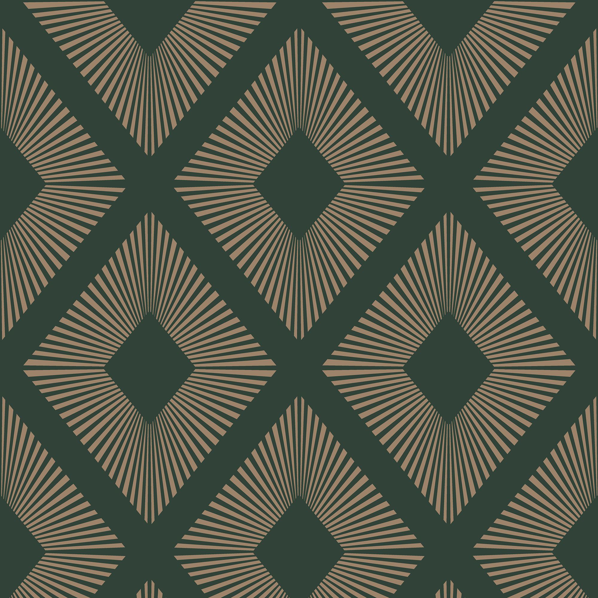 Next Deco Triangle Emerald Smooth Wallpaper