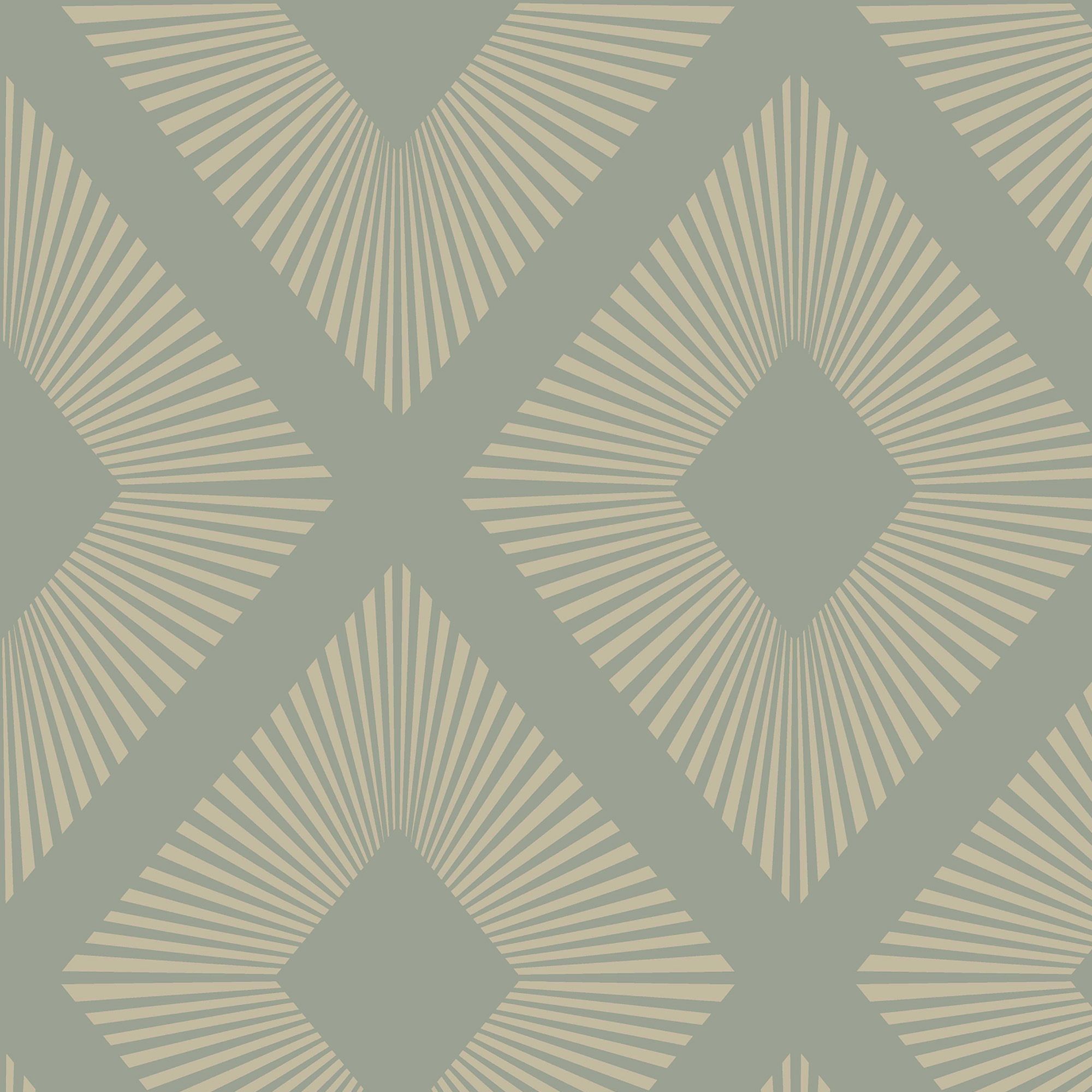 Next Deco Triangle Sage Smooth Wallpaper
