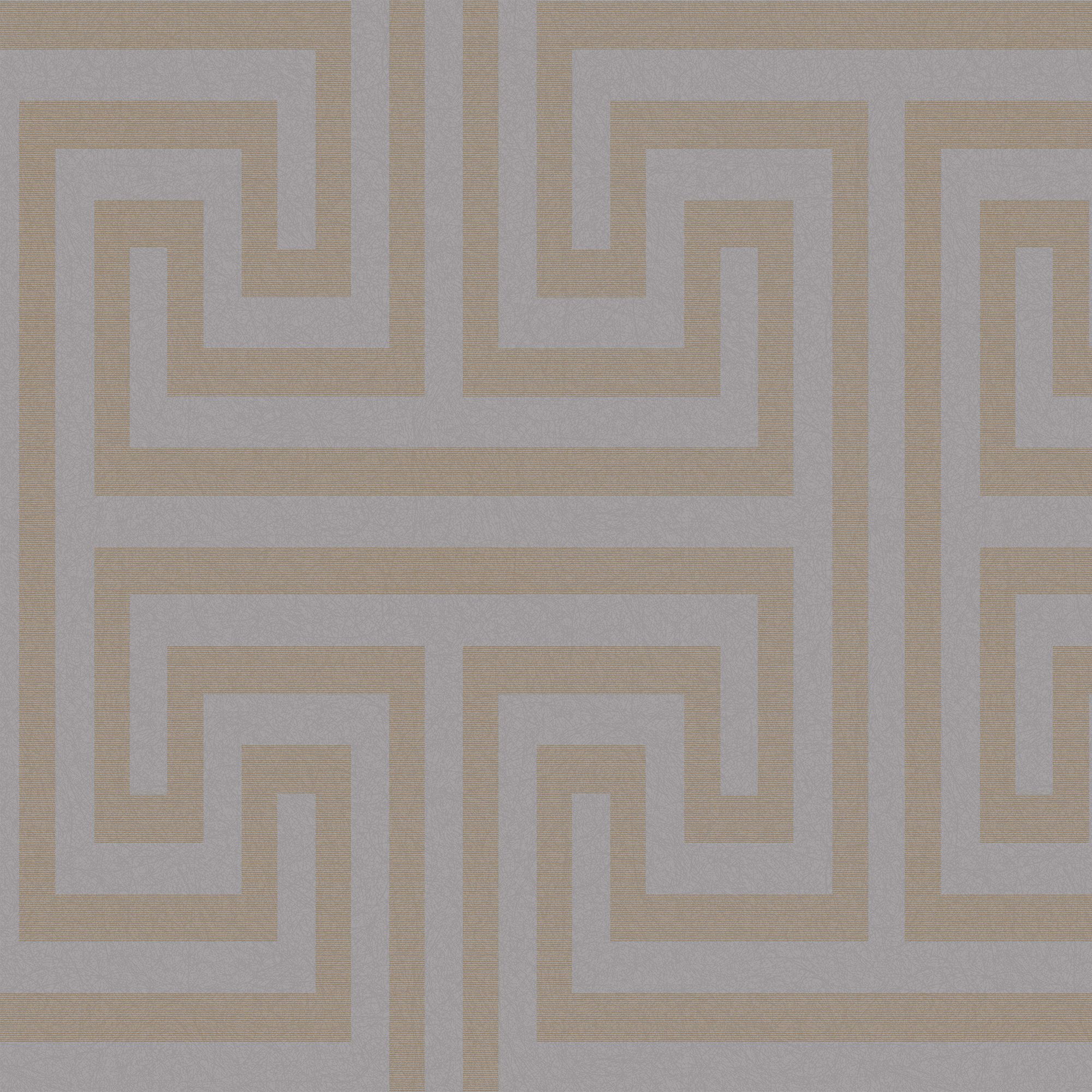 Next Greek key Grey Metallic effect Patterned Smooth Wallpaper Sample