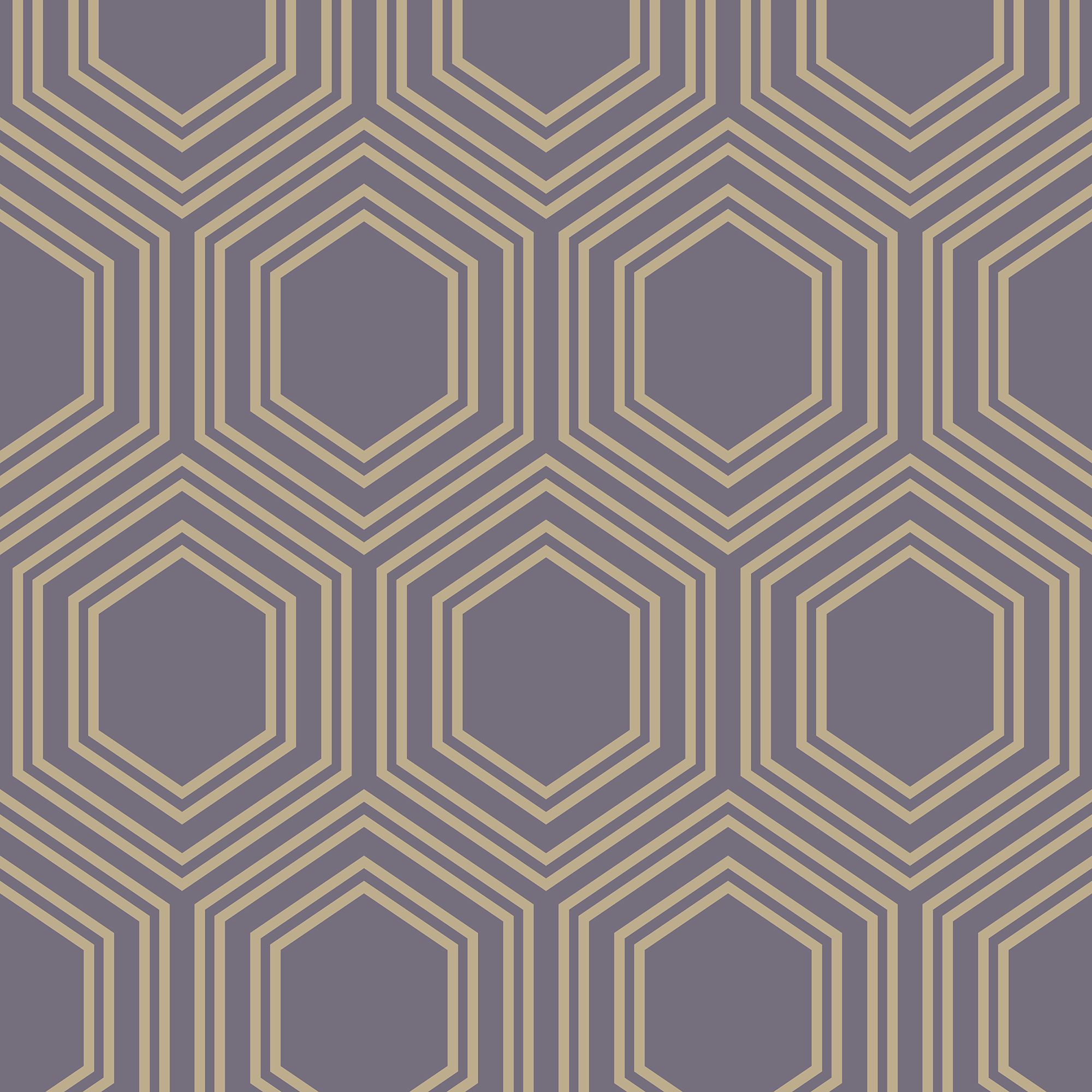 Next Honeycomb Geo Mauve Smooth Wallpaper