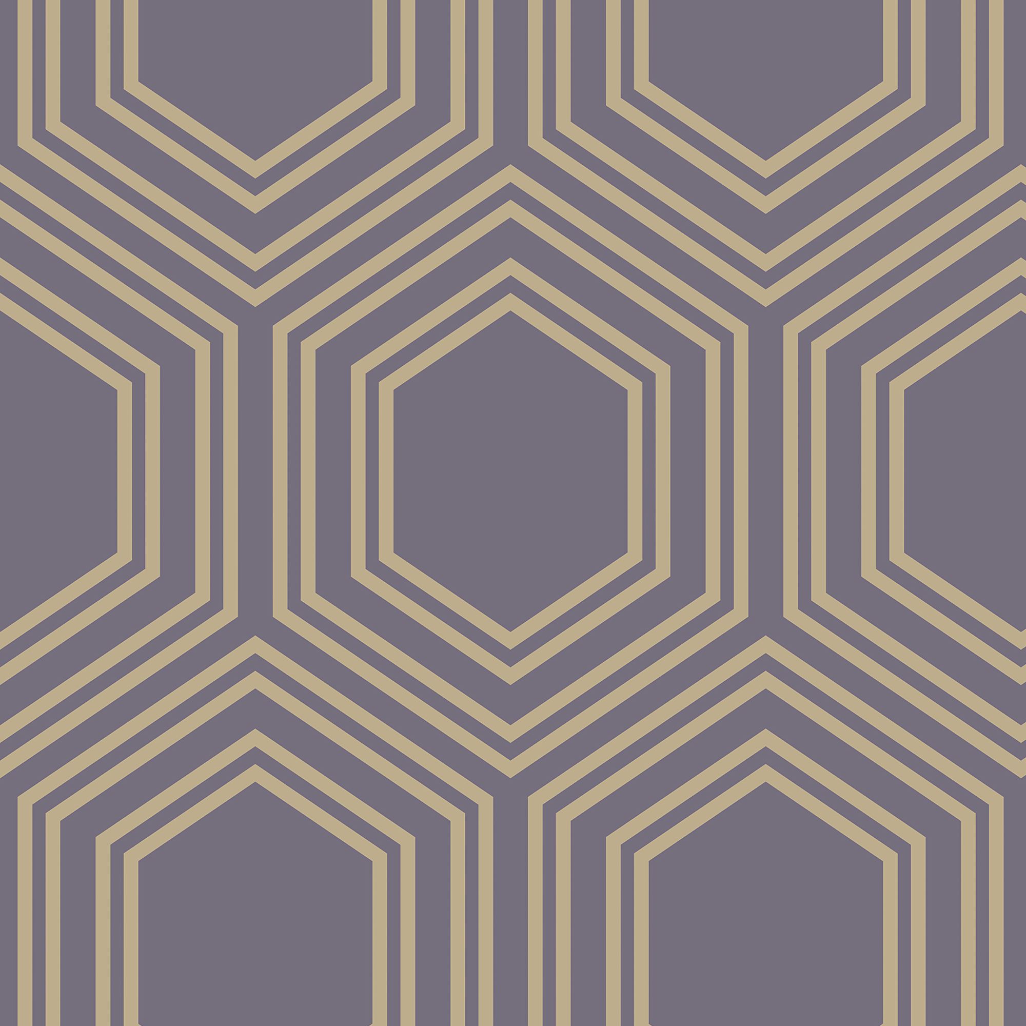 Next Honeycomb Geo Mauve Smooth Wallpaper