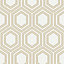 Next Honeycomb Geo White & Yellow Smooth Wallpaper