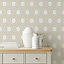 Next Honeycomb Geo White & Yellow Smooth Wallpaper