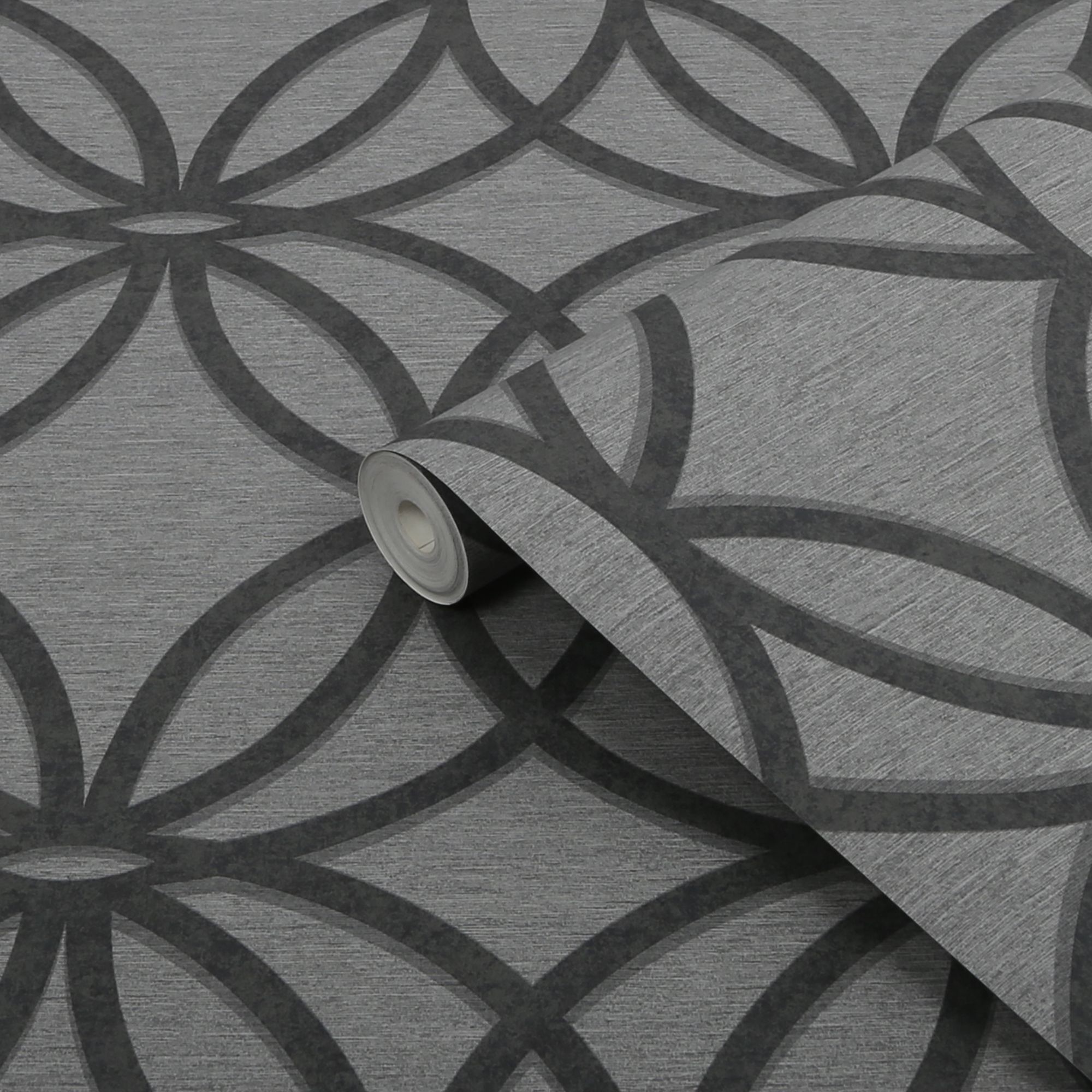 Next Luxe eclipse Charcoal Smooth Wallpaper