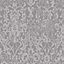 Next Majestic damask Grey Metallic effect Smooth Wallpaper Sample