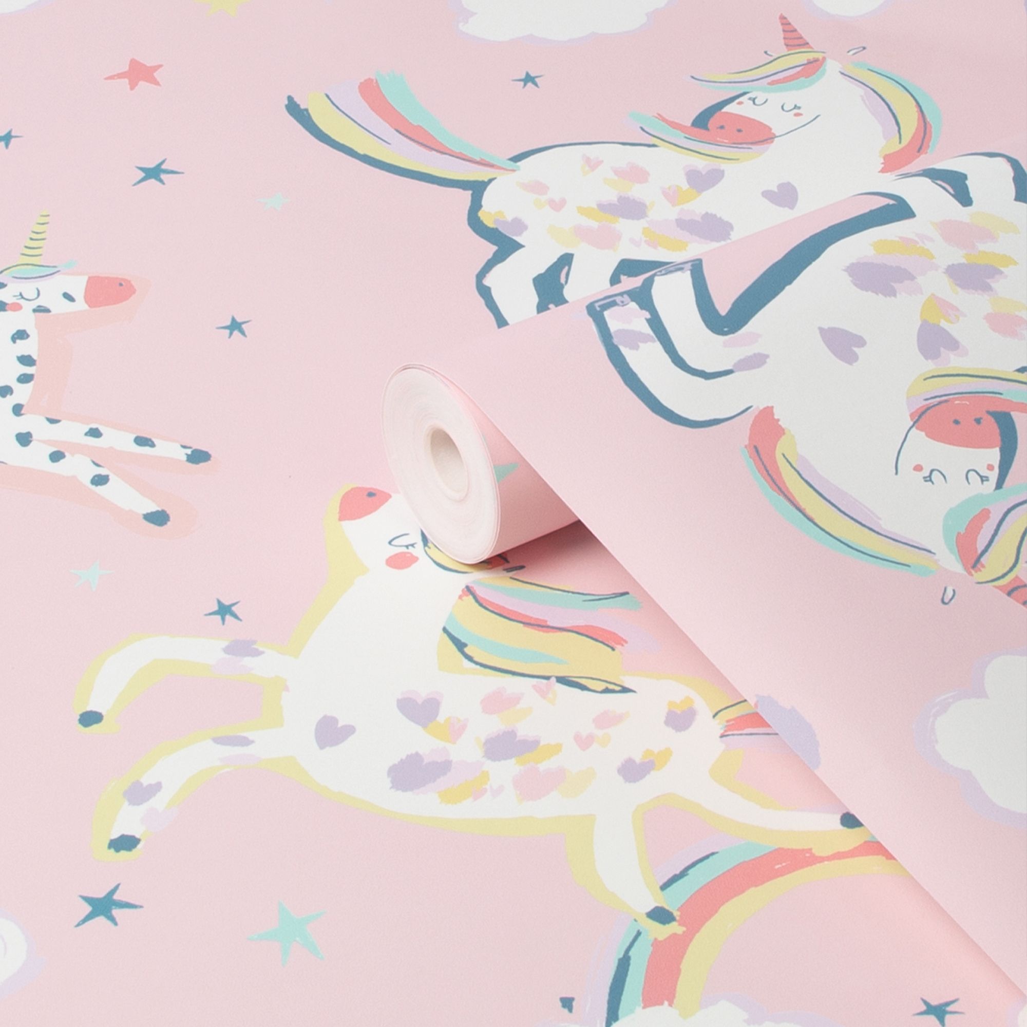 Next Party unicorn Pink Smooth Wallpaper Sample