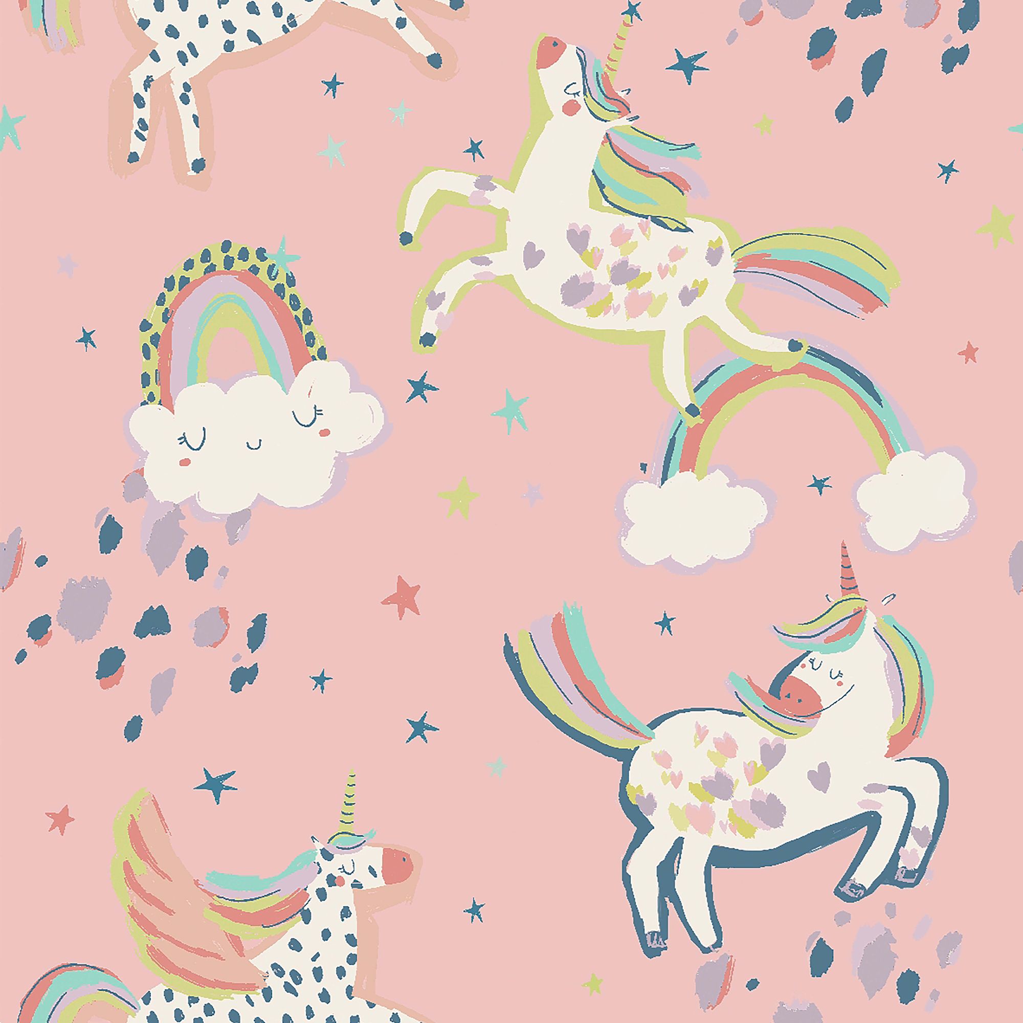 Next Party unicorn Pink Smooth Wallpaper