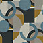 Next Retro shapes geo Blue Smooth Wallpaper Sample