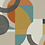 Next Retro shapes geo Orange Smooth Wallpaper
