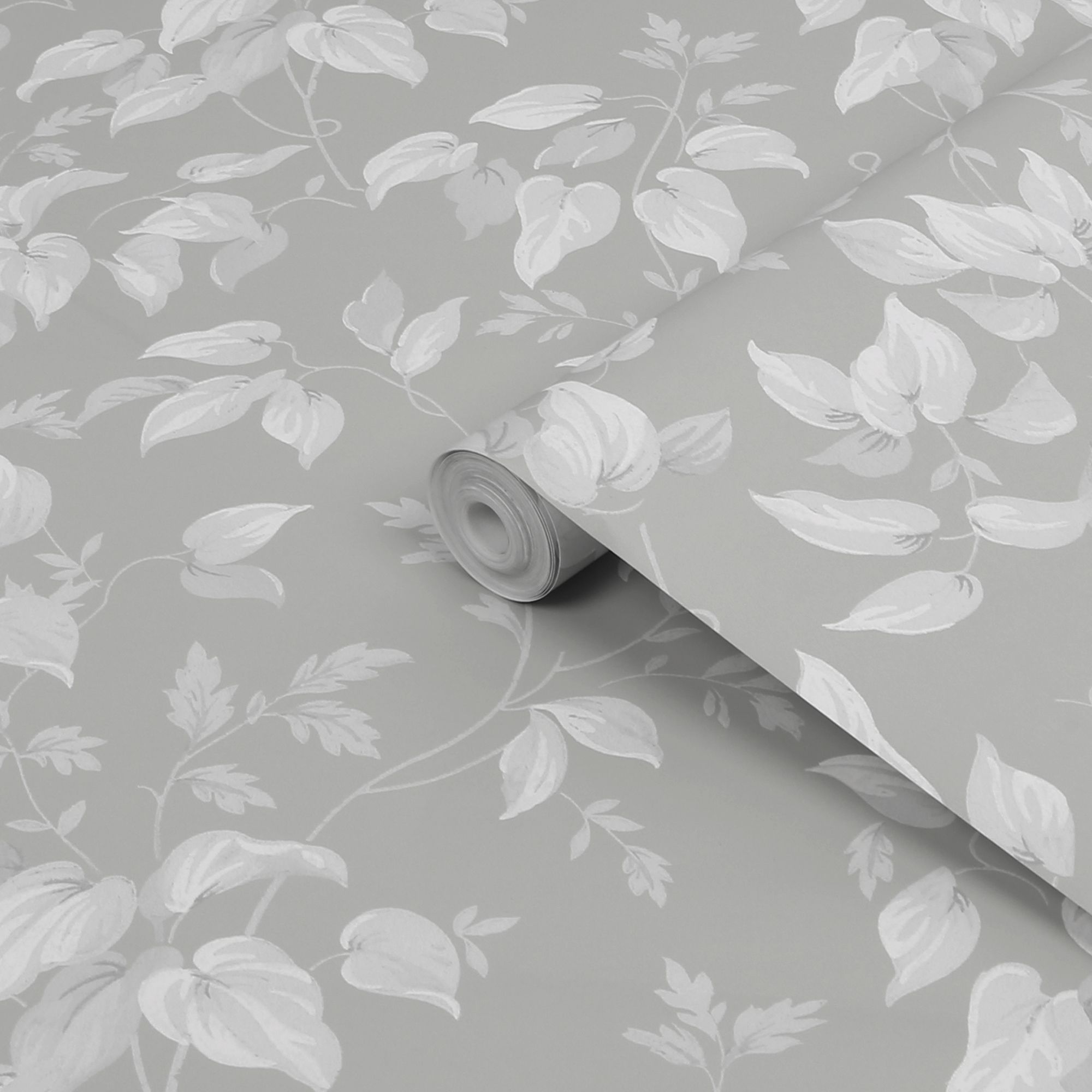 Next Trail flower Grey Smooth Wallpaper Sample