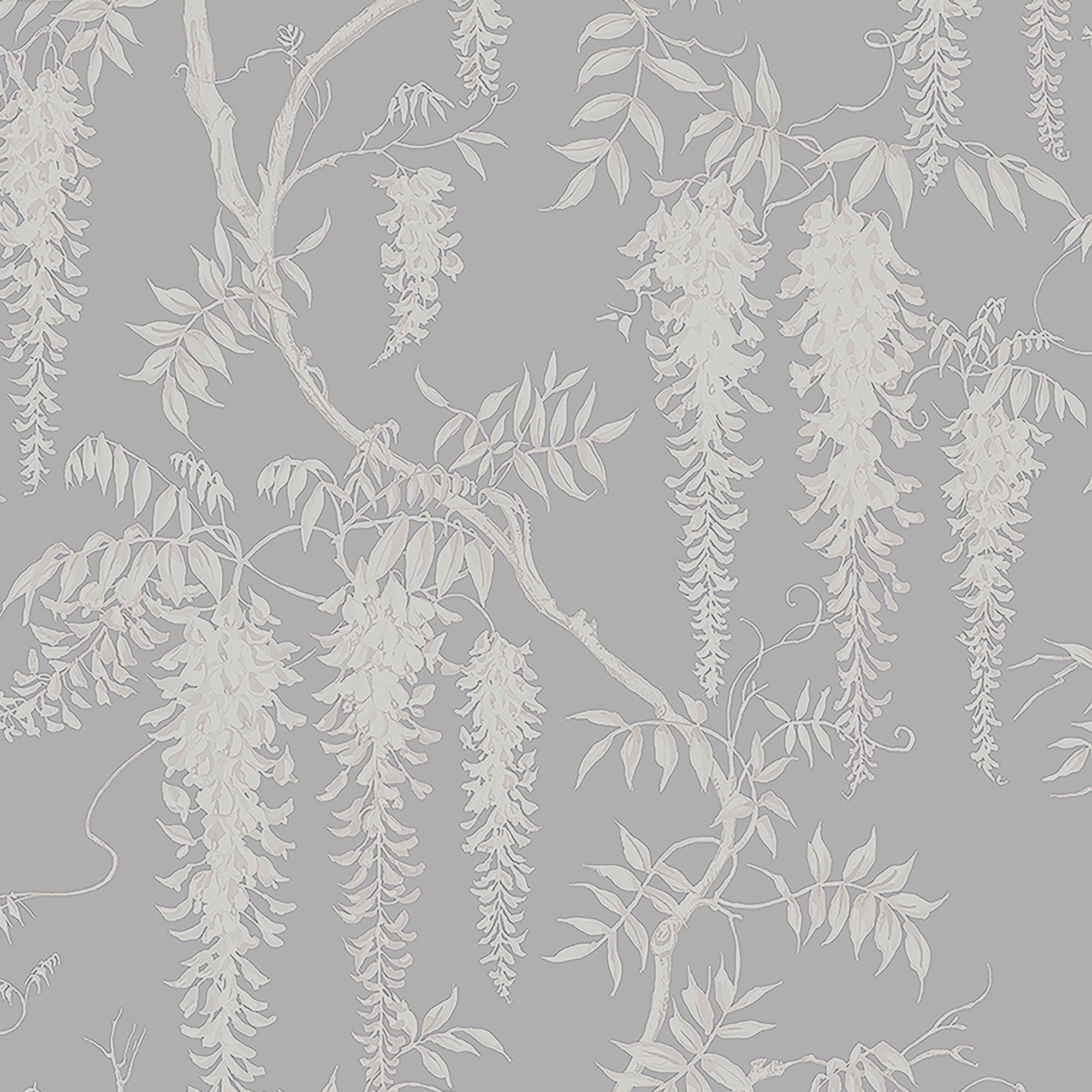 Next Wisteria trails Grey Smooth Wallpaper