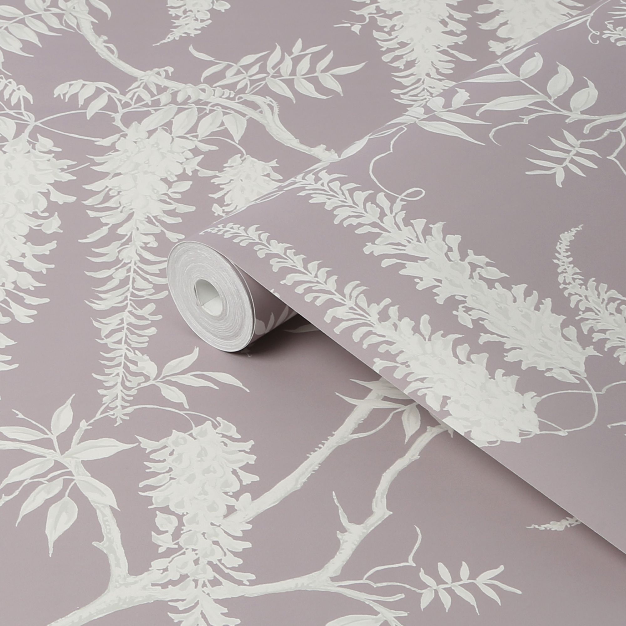 Next Wisteria trails Mauve Smooth Wallpaper