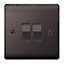 Nexus 10A 2 way Black Nickel effect Light Switch