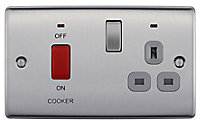Nexus Silver Cooker switch & socket