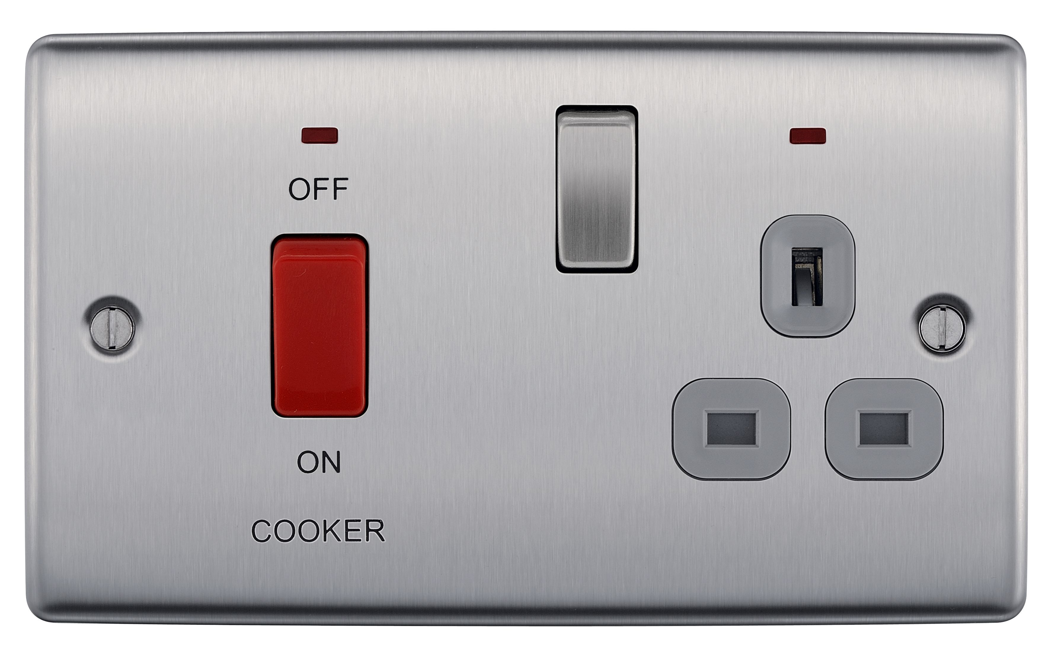Nexus Silver Cooker switch & socket