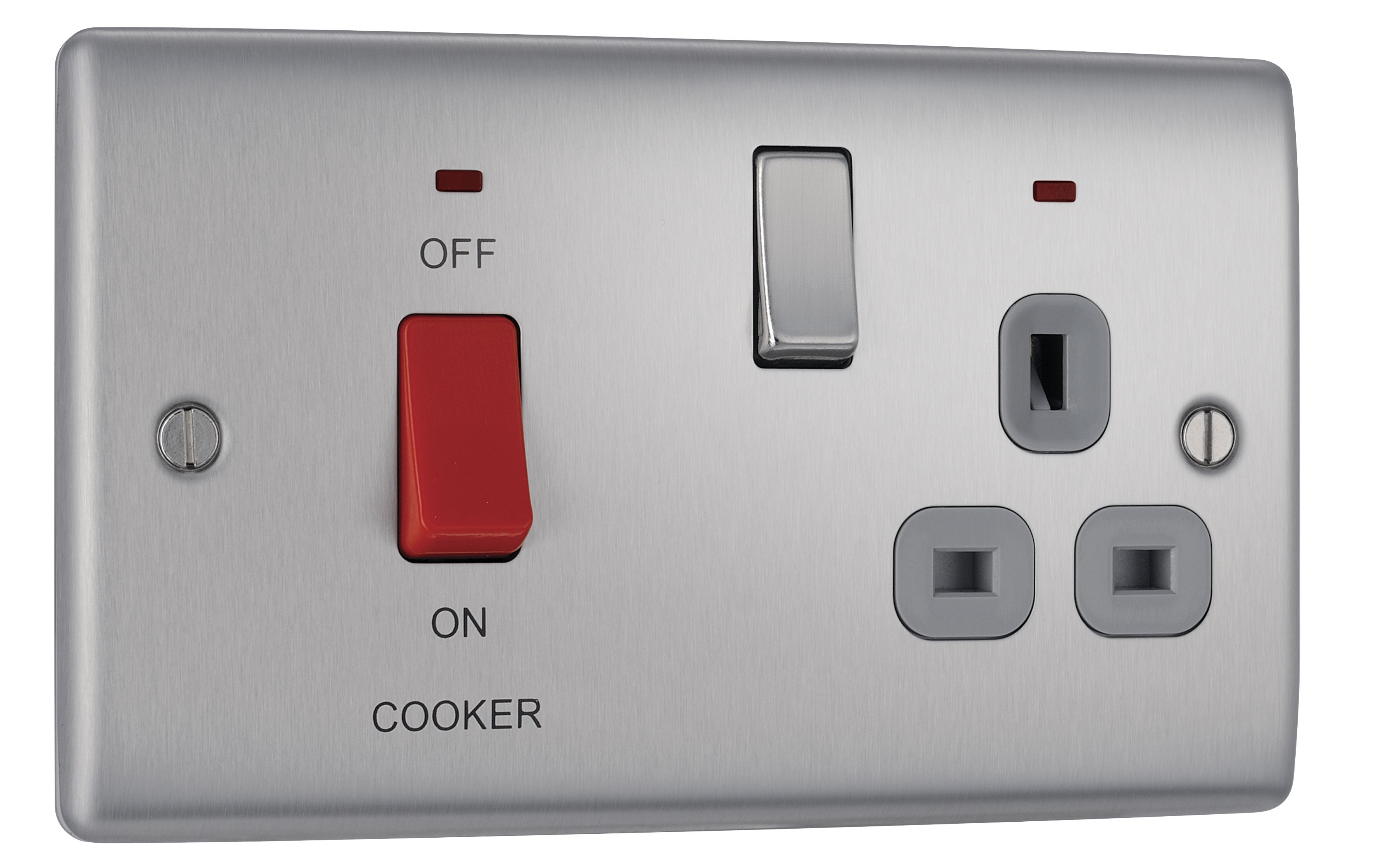 Nexus Silver Cooker switch & socket