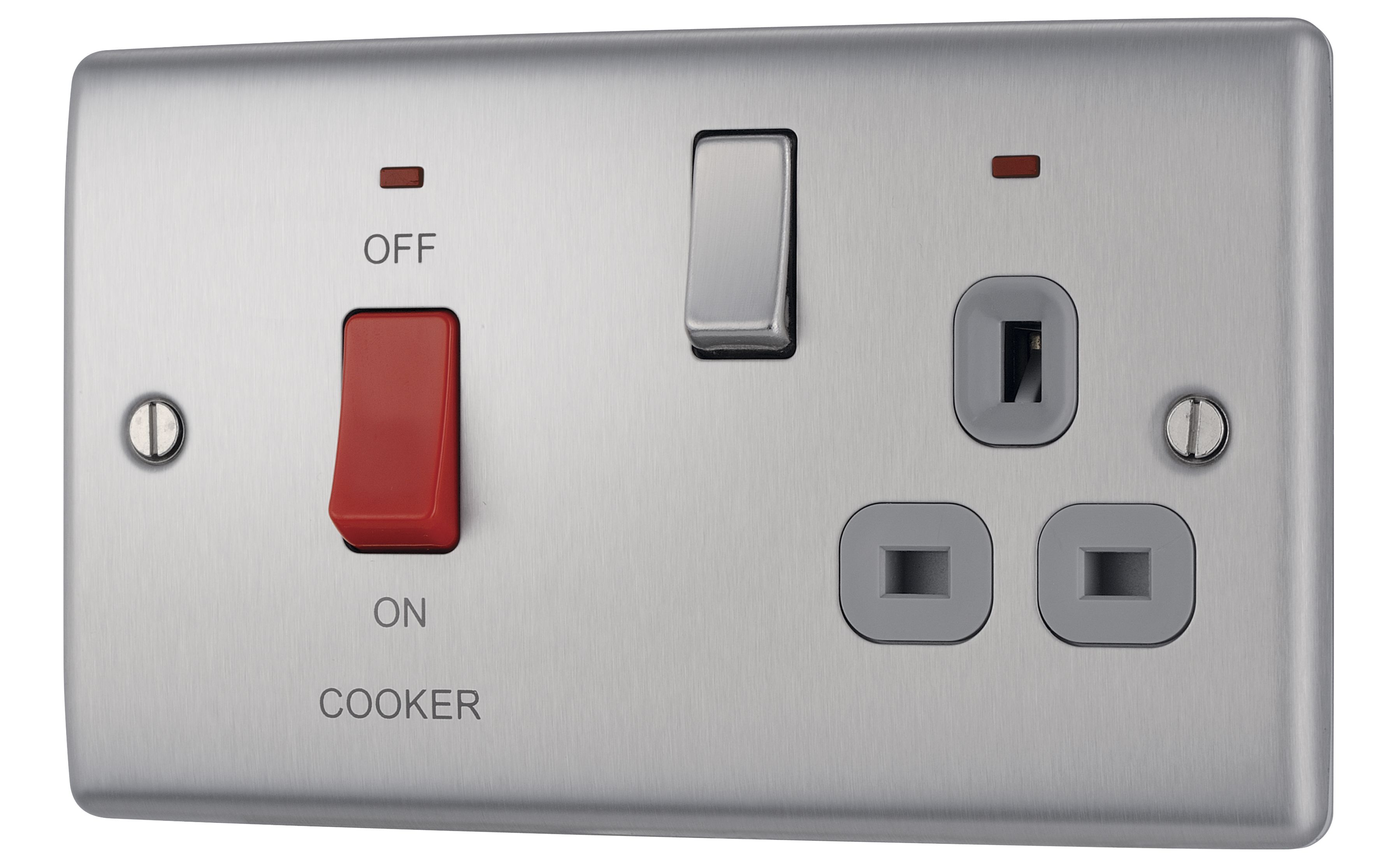 Nexus Silver Cooker switch & socket