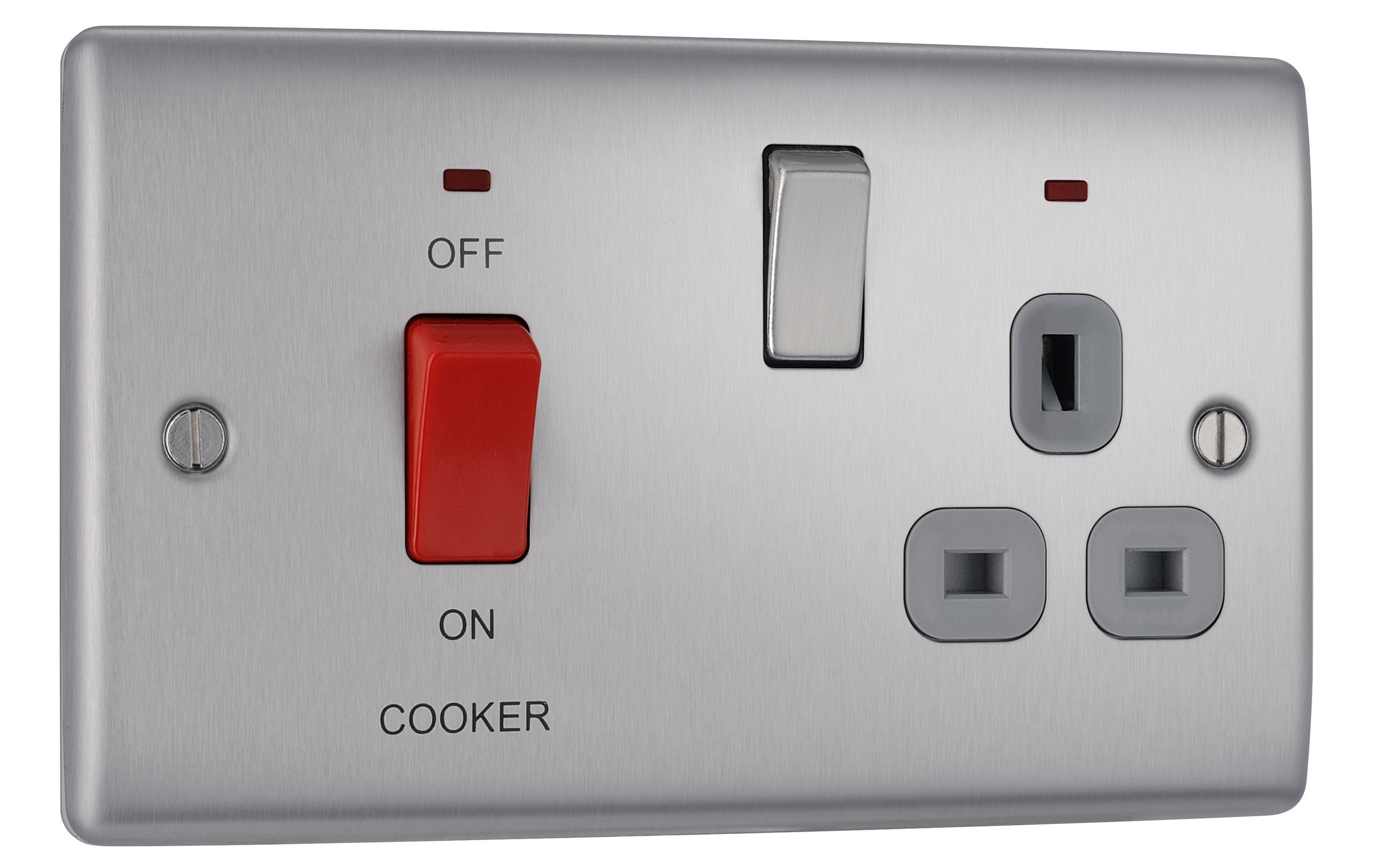 Nexus Silver Cooker switch & socket