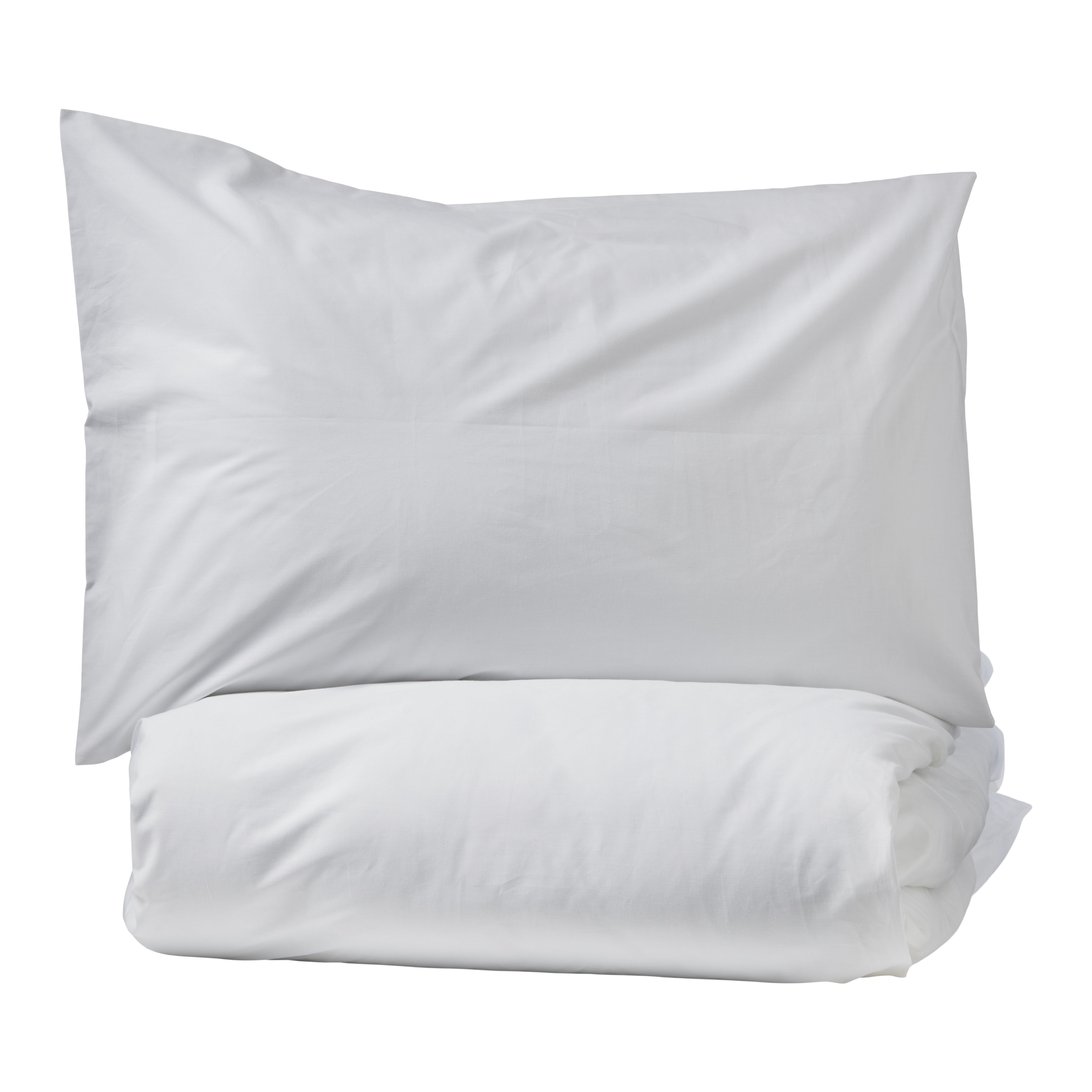 Nia Plain White King Duvet cover & pillow case set DIY at B&Q