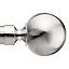 Nickel effect Metal Ball Curtain pole finial, Pack of 2