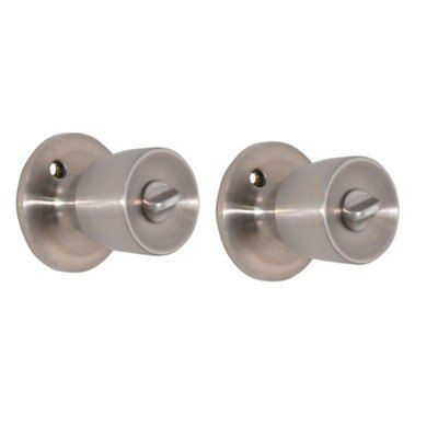 Nickel Effect Stainless Steel Round Internal Door Knob, Set | DIY At B&Q