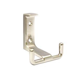 Nickel effect Zinc alloy Double Tee Hook (H)55mm (W)55mm