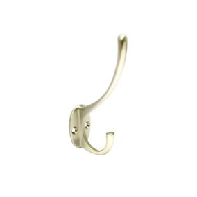 Nickel effect Zinc alloy Double Victorian Hook (H)58mm (W)29mm