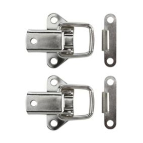 Nickel-plated Carbon steel Toggle catch (W)39mm, Pack of 2