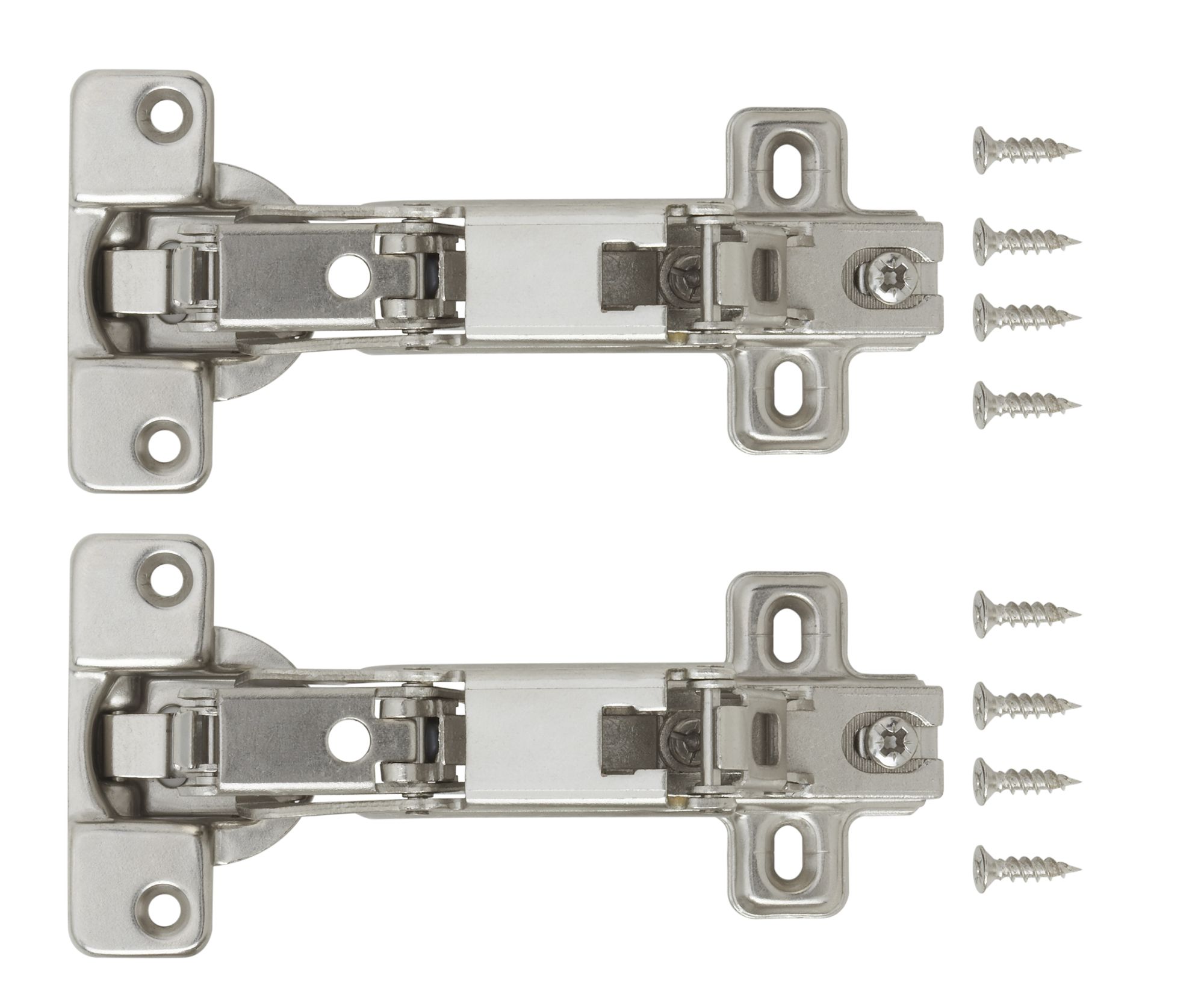Nickel-plated Metal Concealed hinge (L)35mm, Pack of 2