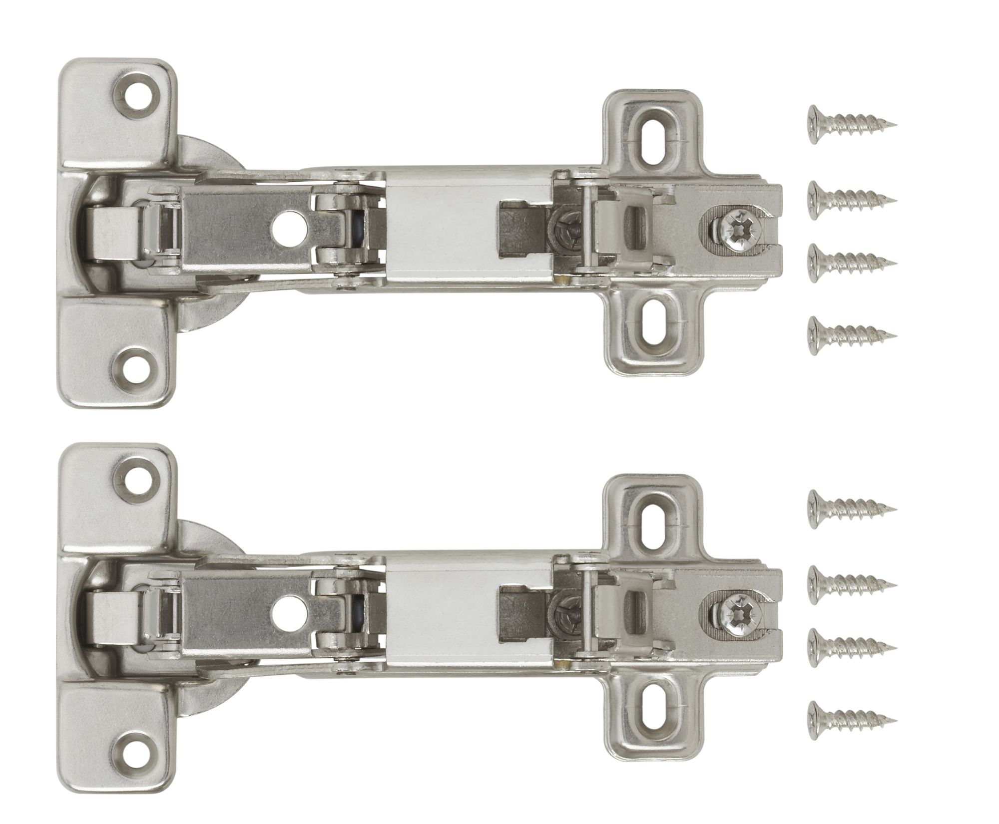 Nickel plated Metal Concealed hinge L 35mm Pack of 2