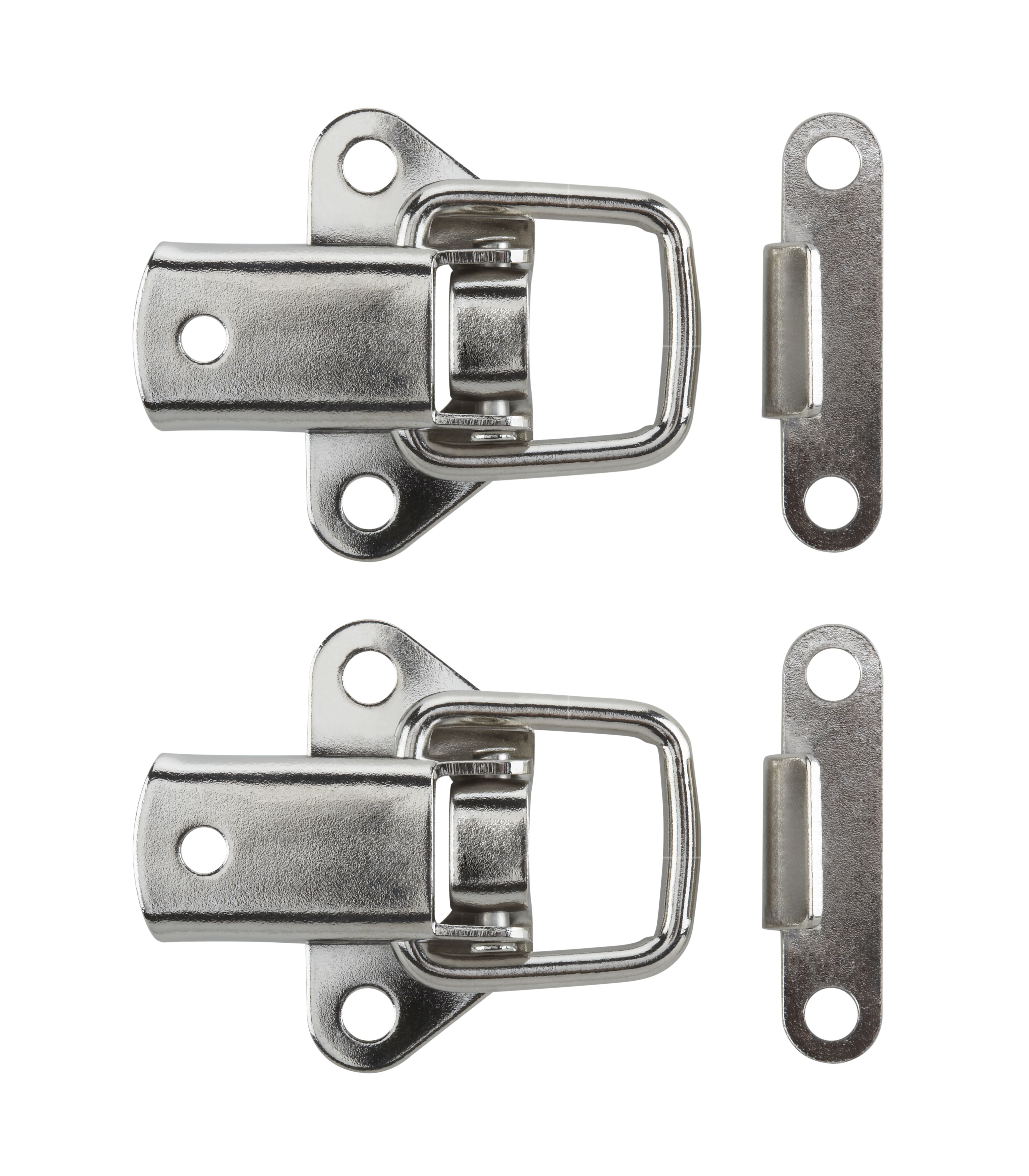 Nickel-plated Toggle catch (W)39mm, Pack of 2