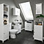 Nicolina Matt White Single Bathroom Cabinet (H) 970mm (W) 440mm