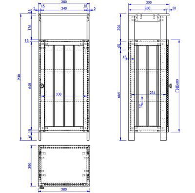 Nicolina Matt White Single Bathroom Cabinet (H) 970mm (W) 440mm