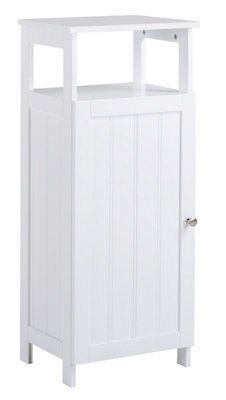 Nicolina Matt White Single Bathroom Cabinet (H) 970mm (W) 440mm | DIY ...