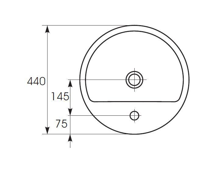 Nicolina White Counter Top Basin (W)44cm | DIY At B&Q