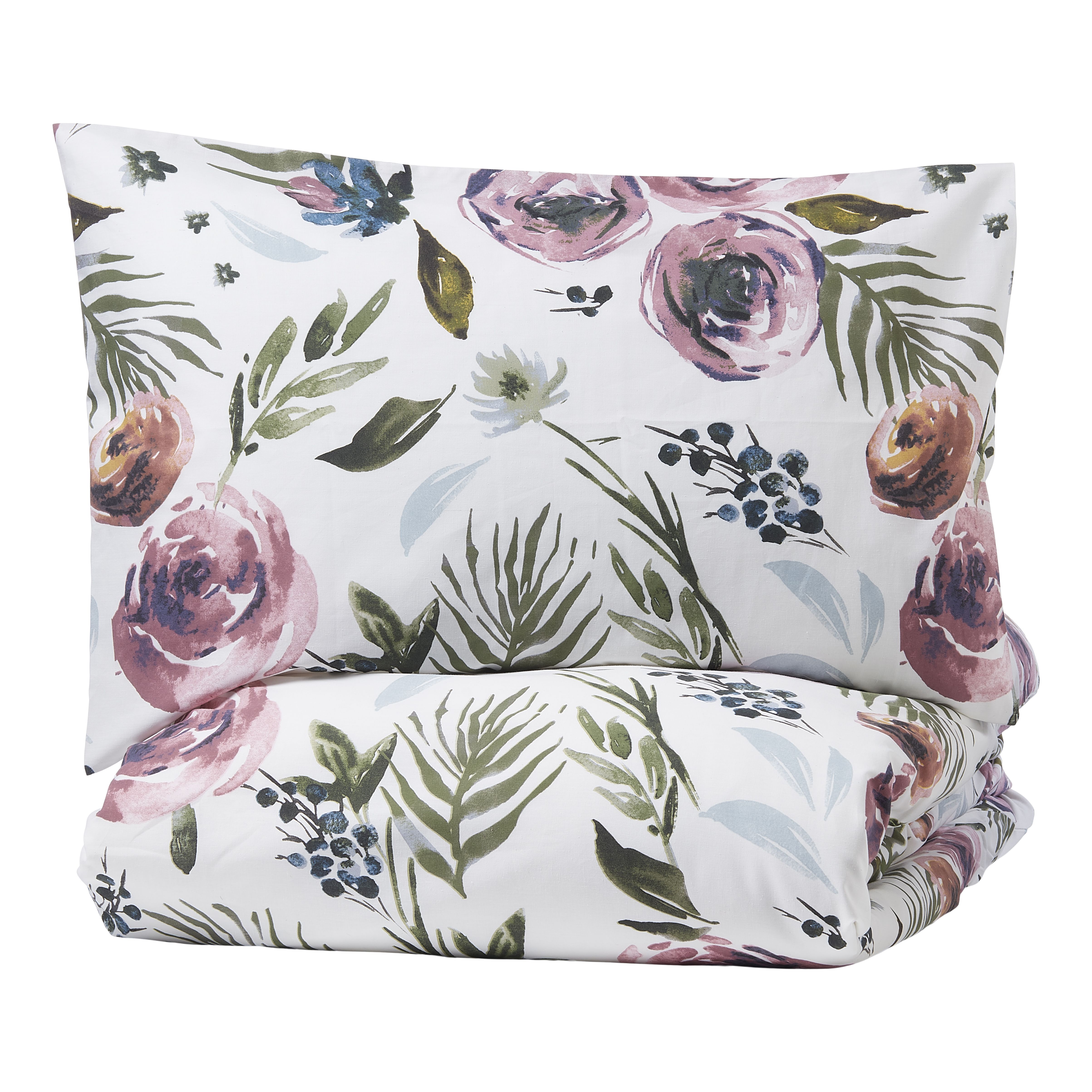 Nikola Floral Multicolour Double Duvet cover & pillow case set