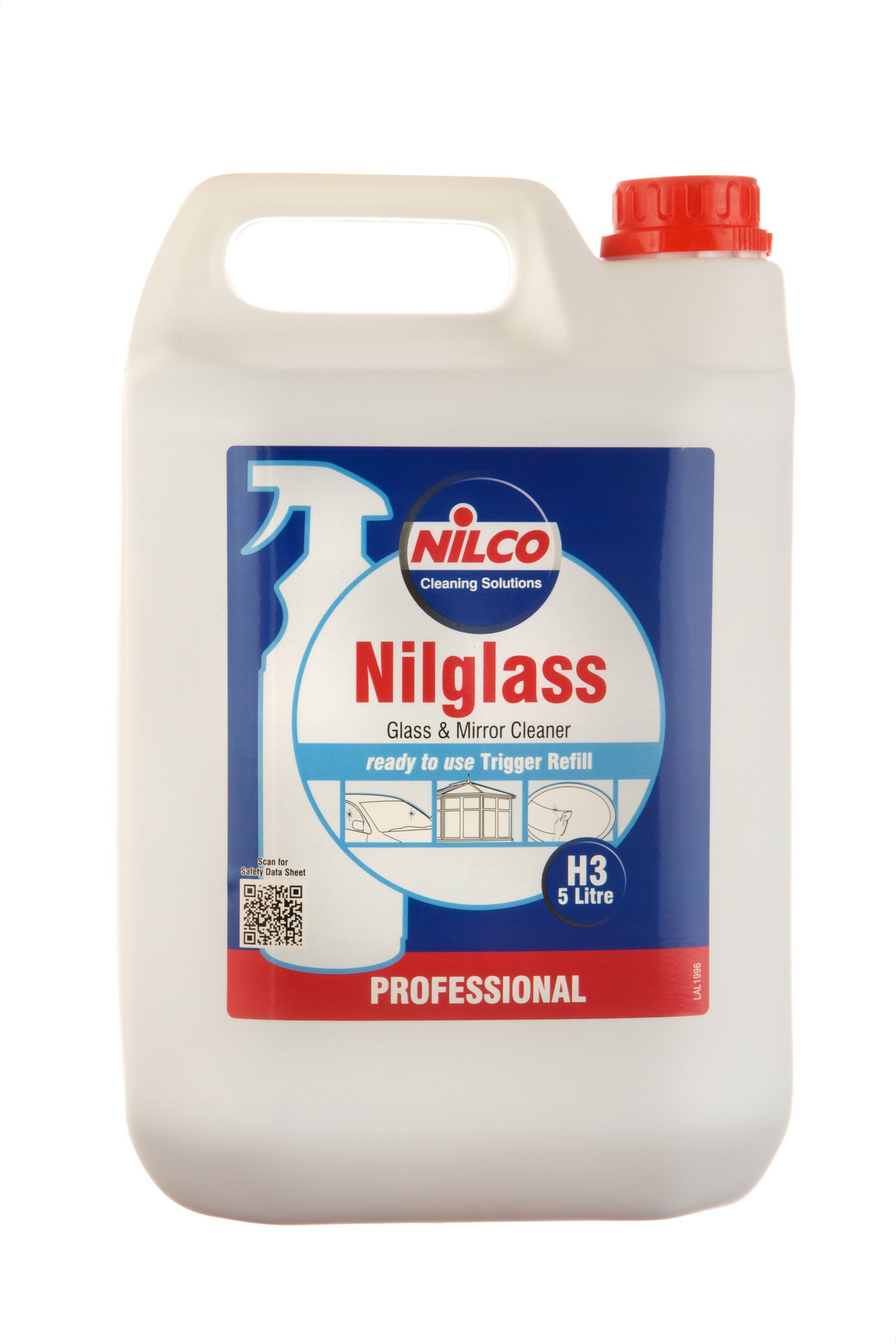 Nilco Professional Nilglass Glass cleaner, 5000 ml DIY at B&Q