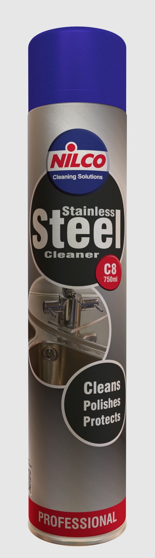 Nilco Professional stainless steel Aluminium, brass, gold, plastic, silver & steel Cleaner, 750ml